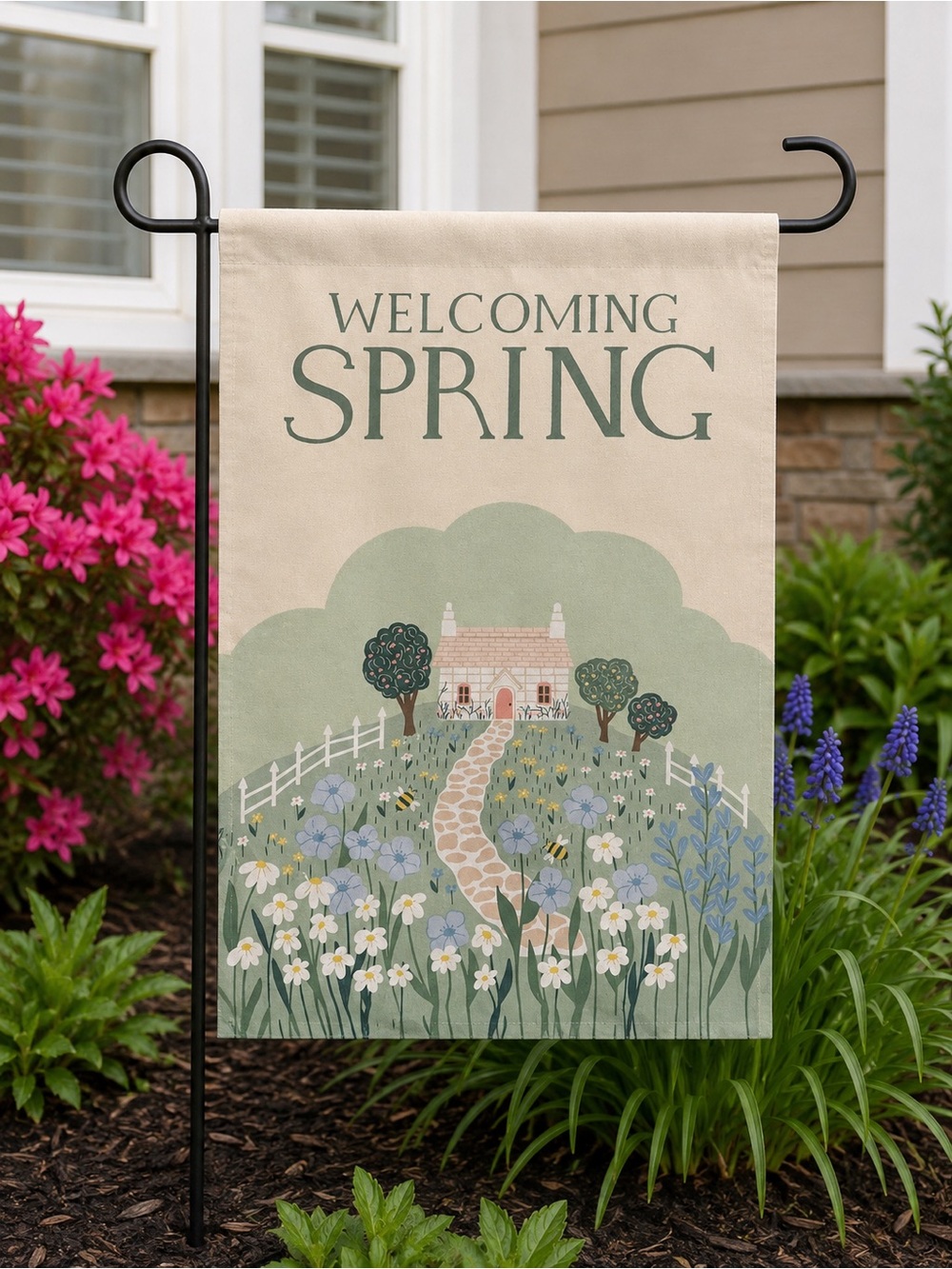 NEW! "Welcoming Spring" Garden Flag (FLAG ONLY!)